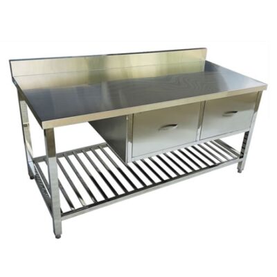 Bàn bếp inox có hộc 1400×700 mm